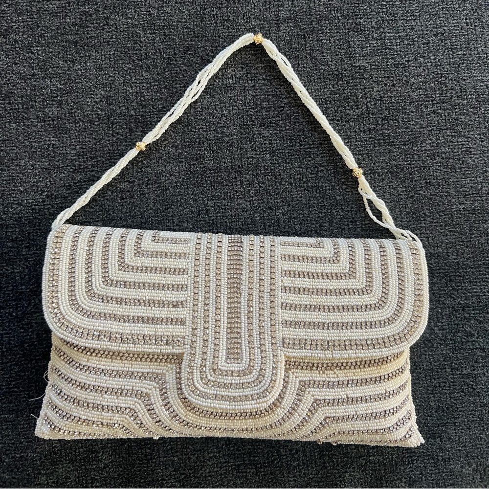 Pearl & crystal clutch
